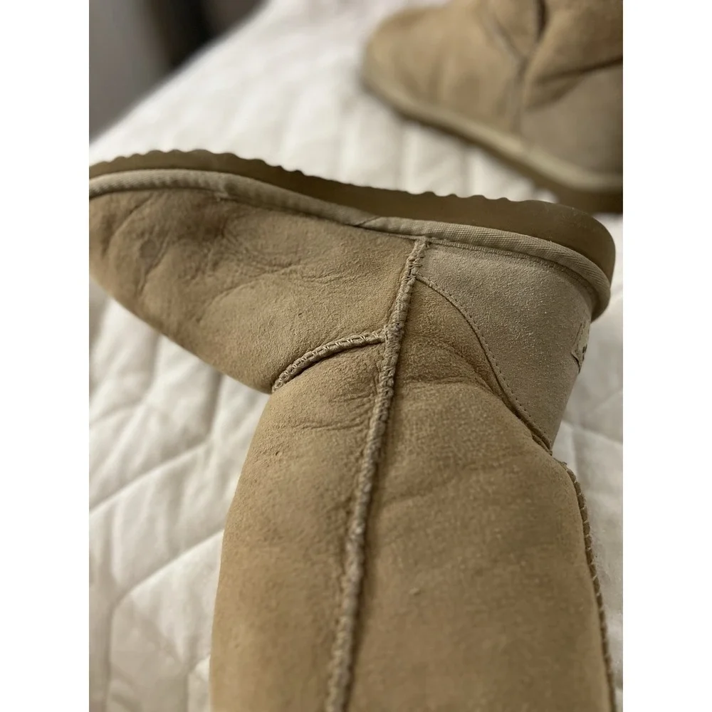 Ugg Australia Boots Womens 6 Classic Short Mid Winter Sheepskin Lined‎ 5825 Sand